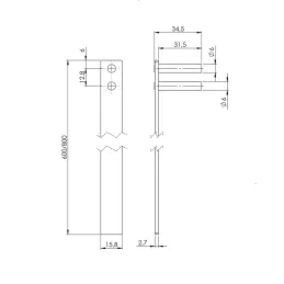 Središnji lokot za zamjenjivu umetku EXCELENT / Nikel