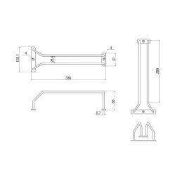 Držač za čaše s jednim redom / sjajni krom