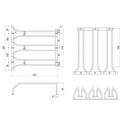 Trodijelni držač za čaše / sjajni krom