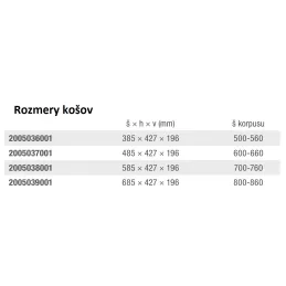 Izvlačna žičana košara sa prigušenjem / Antracit