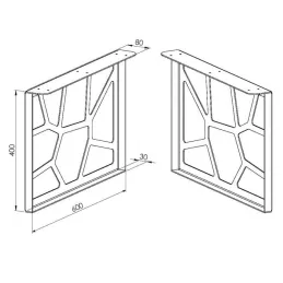 Noge za konferencijski stol MATILDA crna / Par