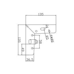 Nogica za namještaj LAMBDA / Crna mat
