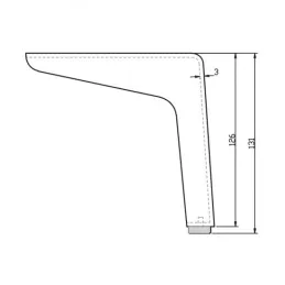 Nogica za namještaj ARTHUR / sjajni krom