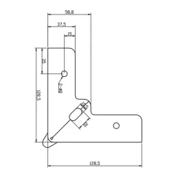 Nogica za namještaj ARTHUR / sjajni krom