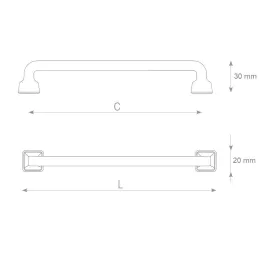 Ručka LAURA / Starinski bronca
