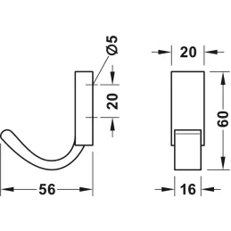 Vješalica PASADENA / Crna mat