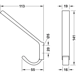 Kaputni stalak PASADENA XL / Crna mat