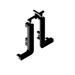 Set završetaka za ručkarski profil PARMA - J / Crna mat