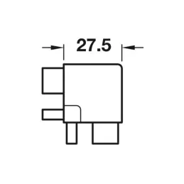 Vanjski kut za ručkasti profil PARMA - J / Crna mat