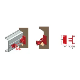 Set držača 2kom za profil za držanje PARMA / Crna mat
