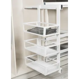 Izvlačna trokutasta kolica s prigušenjem / Bijela