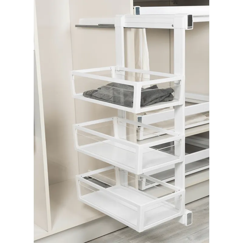 Izvlačna trokutasta kolica s prigušenjem / Bijela