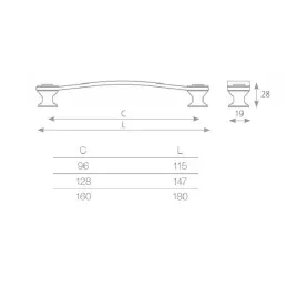 Ručka FOGGIA / Stari Zlatni