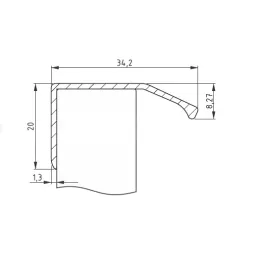 Rukohvat za rub vrata ALBERTA / Nerđajući čelik