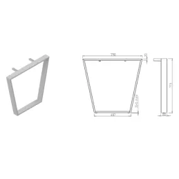 Noge za stol KALABRIA U Crna / Par