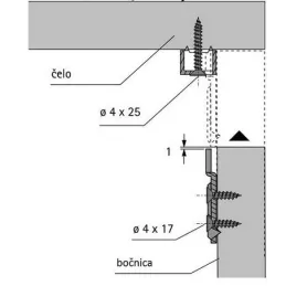 Okov za pričvršćivanje bočne strane kreveta