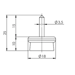 Klizni vijci s flanelom Krom / 10 kom