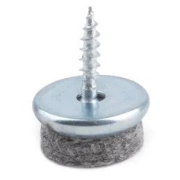 Klizni vijci s flanelom Krom / 10 kom