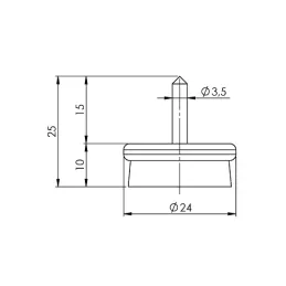 Klizni vijci s flanelom Krom / 10 kom