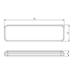 Ljepiljiva klizna podloga od teflona, pravokutna, siva / 10 komada