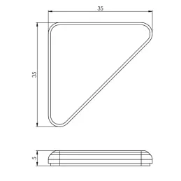 Ljepilo za kutove klizače s teflonom Siva / 10kom