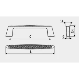 Ručka RAFA / Grafit