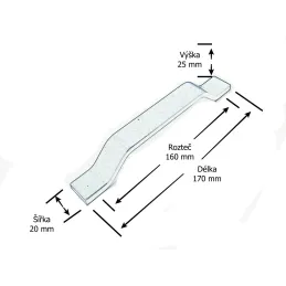 Ručka Trident / Bijela