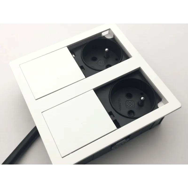 Električna utičnica VersaHit 2 x 230V FRENCH / Bijela