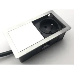Električna utičnica VersaHit Mono 1 x 230V FRENCH / Neorđajući čelik