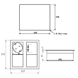 Električna utičnica VersaHit 1 x 230V + 1 x USB FRENCH / Nezavisno
