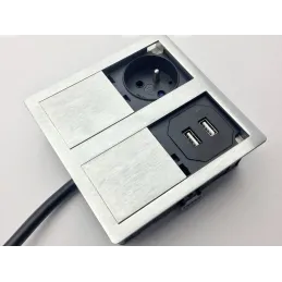 Električna utičnica VersaHit 1 x 230V + 1 x USB FRENCH / Nezavisno