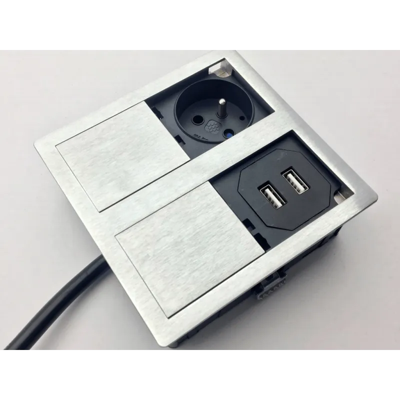 Električna utičnica VersaHit 1 x 230V + 1 x USB FRENCH / Nezavisno