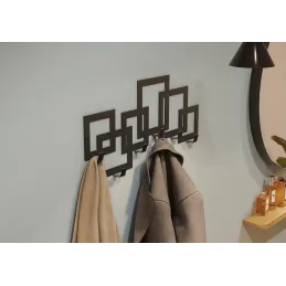 Dizajnerski zidni vješalica QUADRO / Crna mat