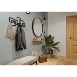 Dizajnerski zidni vješalica QUADRO / Crna mat