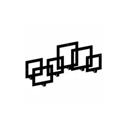 Dizajnerski zidni vješalica QUADRO / Crna mat