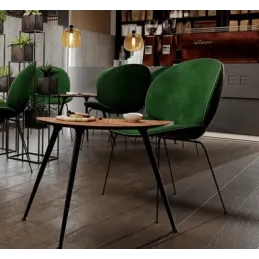 Nagibna stolna noga CUBIC / Crna mat