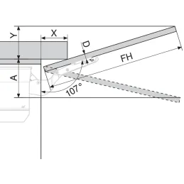 Mehanizam za preklop HK-S sivi / SET