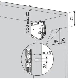 Mehanizam za preklop HK-S sivi / SET