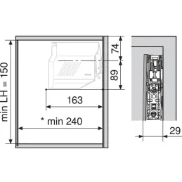 Mehanizam za preklapanje HK-S bijeli / SET