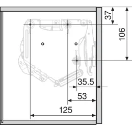 Mehanizam za preklapanje HK-S bijeli / SET