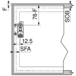 Set pričvršćivača HK-S za MDF vrata / pakiranje s 2 komada