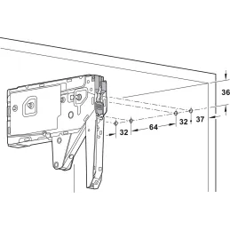 Klizni mehanizam HK TOP bijeli / SET