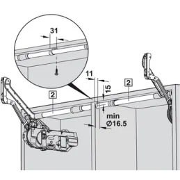 Mehanizam s preklopnim poklopcem HL siva / SET